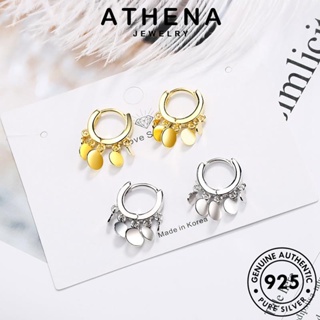 ATHENA JEWELRY เงิน ทอง ผู้หญิง ต้นฉบับ ตุ้มหู เกาหลี เครื่องประดับ เครื่องประดับ Silver ต่างหู ห่วง 925 พู่ดิสก์ แฟชั่น แท้ หนีบ E1272