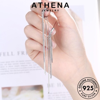 ATHENA JEWELRY เครื่องประดับ 925 ผู้หญิง แท้ แฟชั่น ต่างหู เกาหลี เครื่องประดับ Silver หนีบ ต้นฉบับ พู่ เงิน ห่วง ตุ้มหู E1282