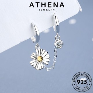 ATHENA JEWELRY หนีบ เครื่องประดับ ต่างหู เครื่องประดับ เกาหลี ต้นฉบับ เดซี่น้อย 925 มอยส์ซาไนท์ไดมอนด์ แท้ ผู้หญิง เงิน แฟชั่น ห่วง ตุ้มหู Silver E1297