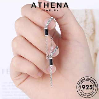 ATHENA JEWELRY แบล็คไดมอนด์ Silver เครื่องประดับ ต่างหู ห่วง เกาหลี 925 ตุ้มหู ผู้หญิง เงิน เครื่องประดับ ต้นฉบับ พู่ หนีบ ออบซิเดียนโกลด์ แฟชั่น แท้ E1302