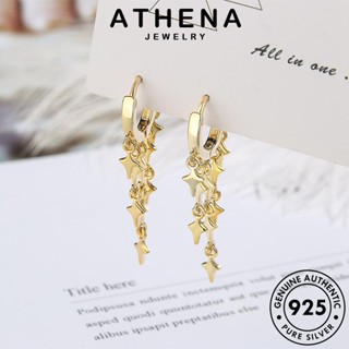 ATHENA JEWELRY แฟชั่น ต้นฉบับ ต่างหู ผู้หญิง พู่สายฟ้า Silver 925 เงิน ทอง หนีบ ตุ้มหู เครื่องประดับ เกาหลี แท้ ห่วง เครื่องประดับ E1313