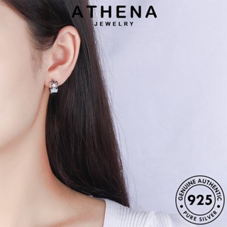 ATHENA JEWELRY เงิน ห่วง เครื่องประดับ อความารีน 925 ต้นฉบับ แฟชั่น เครื่องประดับ ผู้หญิง นกฮูก แท้ ต่างหู เกาหลี ตุ้มหู หนีบ Silver E1284