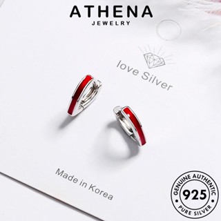 ATHENA JEWELRY Silver แท้ เกาหลี แฟชั่น 925 ต้นฉบับ ห่วง เครื่องประดับ ผู้หญิง ตุ้มหู เงิน เครื่องประดับ หนีบ ต่างหู E1356