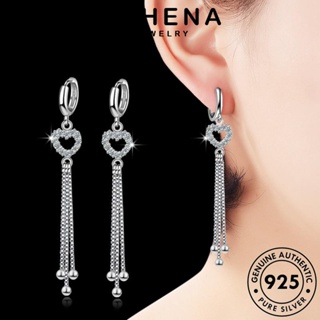 ATHENA JEWELRY Silver เครื่องประดับ เงิน มอยส์ซาไนท์ไดมอนด์ แฟชั่น เครื่องประดับ ห่วง เกาหลี แท้ หนีบ 925 ต่างหู ผู้หญิง ต้นฉบับ ตุ้มหู E1360