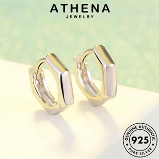 ATHENA JEWELRY 925 เงิน เครื่องประดับ มันวาว ต้นฉบับ ต่างหู ผู้หญิง Silver แฟชั่น แท้ หนีบ ห่วง ตุ้มหู เครื่องประดับ เกาหลี E1397