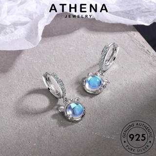 ATHENA JEWELRY ตุ้มหู ห่วง เงิน เสือนักษัตร เครื่องประดับ ผู้หญิง แท้ ต้นฉบับ 925 Silver เครื่องประดับ หนีบ แฟชั่น เกาหลี ต่างหู มูนสโตนโกลด์ E1399