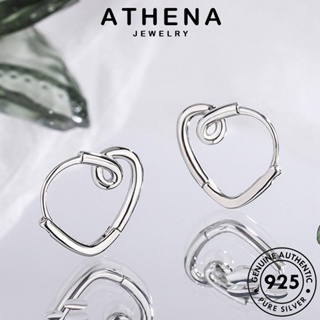 ATHENA JEWELRY ต้นฉบับ รัก ตุ้มหู แท้ 925 เครื่องประดับ หนีบ ต่างหู เกาหลี ห่วง แฟชั่น เครื่องประดับ Silver ผู้หญิง เงิน E1400