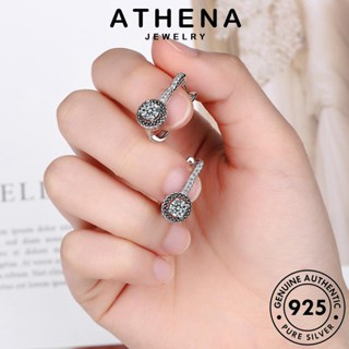 ATHENA JEWELRY หนีบ เครื่องประดับ ต่างหู เงิน มอยส์ซาไนท์ไดมอนด์ ต้นฉบับ เครื่องประดับ 925 ตุ้มหู ห่วง แท้ ผู้หญิง เกาหลี Silver กลวงออก แฟชั่น E1376