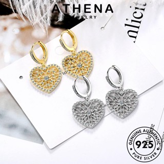 ATHENA JEWELRY โกลด์ ต้นฉบับ Silver หนีบ มอยส์ซาไนท์ ต่างหู แฟชั่น เกาหลี ผู้หญิง 925 แท้ เครื่องประดับ ห่วง เครื่องประดับ ตุ้มหู เงิน ไดมอนด์ E1451