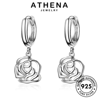 ATHENA JEWELRY Silver ตุ้มหู ต้นฉบับ ดอกกุหลาบ แฟชั่น เครื่องประดับ แท้ ผู้หญิง เงิน หนีบ 925 ต่างหู เกาหลี ห่วง เครื่องประดับ E1457