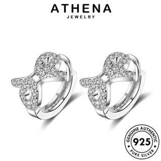 ATHENA JEWELRY ผีเสื้อ ผู้หญิง เงิน เกาหลี มอยส์ซาไนท์ไดมอนด์ ต่างหู เครื่องประดับ แท้ แฟชั่น ตุ้มหู 925 เครื่องประดับ ต้นฉบับ หนีบ Silver ห่วง E1461