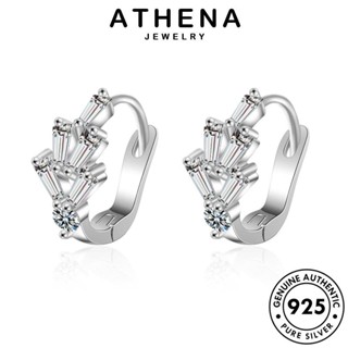 ATHENA JEWELRY เครื่องประดับ Silver มอยส์ซาไนท์ เกาหลี แท้ ห่วง ไดมอนด์ ผู้หญิง เงิน เครื่องประดับ ตุ้มหู ต้นฉบับ 925 ดอกไม้ โกลด์ ต่างหู แฟชั่น หนีบ E1512