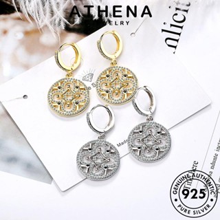 ATHENA JEWELRY ต่างหู แฟชั่น เครื่องประดับ วงกลม มอยส์ซาไนท์ 925 ต้นฉบับ ตุ้มหู เกาหลี Silver ผู้หญิง เงิน โกลด์ แท้ หนีบ ไดมอนด์ เครื่องประดับ ห่วง E1519