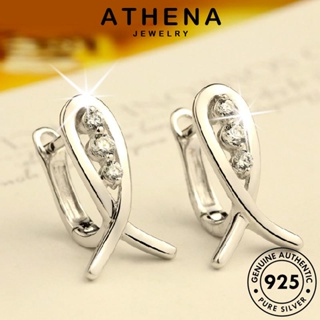 ATHENA JEWELRY เครื่องประดับ ต่างหู ผู้หญิง ห่วง ต้นฉบับ แท้ Silver แฟชั่น ปลา เกาหลี หนีบ ตุ้มหู มอยส์ซาไนท์ไดมอนด์ 925 เงิน เครื่องประดับ E1473