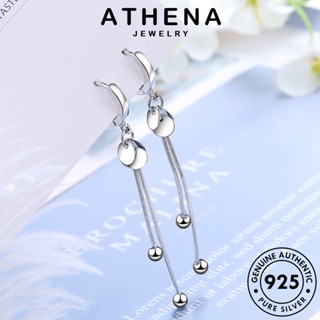 ATHENA JEWELRY ต่างหู Silver เงิน เครื่องประดับ ตุ้มหู ผู้หญิง เกาหลี 925 พู่ ต้นฉบับ หนีบ เครื่องประดับ แฟชั่น แท้ ห่วง E1478