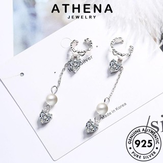 ATHENA JEWELRY Silver เงิน ตุ้มหู ผู้หญิง มอยส์ซาไนท์ไดมอนด์ เครื่องประดับ ต่างหู 925 เครื่องประดับ รัก ห่วง เกาหลี ต้นฉบับ หนีบ แฟชั่น แท้ E1558