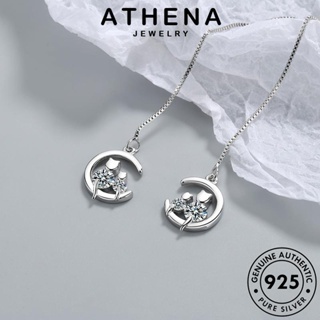 ATHENA JEWELRY ต่างหู 925 ผู้หญิง มอยส์ซาไนท์ไดมอนด์ เครื่องประดับ ตุ้มหู เครื่องประดับ เกาหลี ต้นฉบับ ลูกแมว แท้ Silver เงิน หนีบ ห่วง แฟชั่น E1569