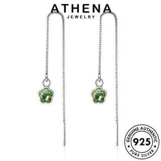 ATHENA JEWELRY 925 ลูกบ๊วย เครื่องประดับ Silver ผู้หญิง เครื่องประดับ ต้นฉบับ เงิน ห่วง หนีบ เกาหลี แฟชั่น ตุ้มหู แท้ ต่างหู มรกต E1576