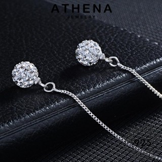 ATHENA JEWELRY แท้ 925 ผู้หญิง แฟชั่น ต่างหู Silver พู่ ตุ้มหู เครื่องประดับ ไข่มุก หนีบ เกาหลี ห่วง ต้นฉบับ เงิน เครื่องประดับ E1580