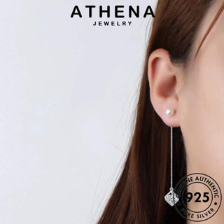 ATHENA JEWELRY แท้ ต้นฉบับ ไข่มุก 925 ผู้หญิง แฟชั่น เครื่องประดับ ตุ้มหู ลูกบาศก์มายากล หนีบ ห่วง Silver ต่างหู เงิน เครื่องประดับ เกาหลี E1587