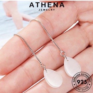 ATHENA JEWELRY ต่างหู เครื่องประดับ ต้นฉบับ รูปร่างลูกแพร์ ผู้หญิง ตุ้มหู 925 เกาหลี แฟชั่น Silver ห่วง เงิน แท้ โอปอล เครื่องประดับ หนีบ E1630