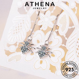 ATHENA JEWELRY Silver แมงมุม เครื่องประดับ มอยส์ซาไนท์ ห่วง ตุ้มหู เครื่องประดับ ต้นฉบับ แท้ โกลด์ เกาหลี หนีบ ไดมอนด์ ผู้หญิง เงิน 925 ต่างหู แฟชั่น E1653