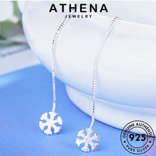 ATHENA JEWELRY ต้นฉบับ ตุ้มหู เกล็ดหิมะ เครื่องประดับ หนีบ 925 Silver แท้ เครื่องประดับ เกาหลี ห่วง ต่างหู แฟชั่น เงิน ผู้หญิง E1658