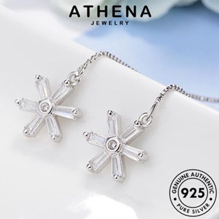 ATHENA JEWELRY ผู้หญิง ห่วง แฟชั่น ต่างหู ตุ้มหู เงิน 925 Silver เครื่องประดับ เครื่องประดับ เกาหลี ดอกทานตะวัน หนีบ ไข่มุก ต้นฉบับ แท้ E1663