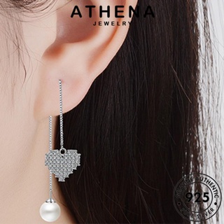 ATHENA JEWELRY ไข่มุก เครื่องประดับ เกาหลี เครื่องประดับ ตุ้มหู ต่างหู เงิน ห่วง Silver แฟชั่น แท้ รัก ผู้หญิง 925 ต้นฉบับ หนีบ E1666