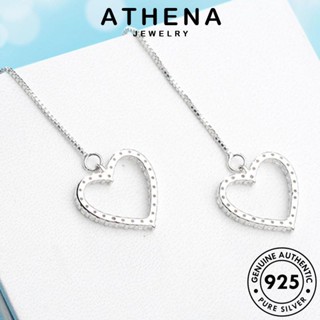 ATHENA JEWELRY มอยส์ซาไนท์ไดมอนด์ ตุ้มหู เงิน แท้ เกาหลี แฟชั่น ต่างหู 925 ผู้หญิง หนีบ รัก ต้นฉบับ เครื่องประดับ Silver เครื่องประดับ ห่วง E1672