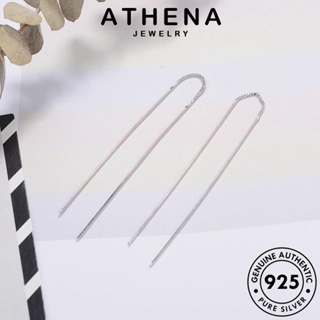 ATHENA JEWELRY ตุ้มหู เครื่องประดับ หนีบ เกาหลี แท้ เครื่องประดับ 925 ผู้หญิง Silver ต่างหู พู่ ห่วง ต้นฉบับ เงิน แฟชั่น E1674