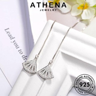 ATHENA JEWELRY แฟชั่น เงิน Silver ภาค หนีบ เครื่องประดับ 925 ตุ้มหู ต้นฉบับ เครื่องประดับ แท้ เกาหลี ห่วง ผู้หญิง ไข่มุก ต่างหู E1678