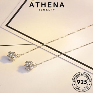 ATHENA JEWELRY ตุ้มหู เงิน ผู้หญิง ต้นฉบับ แฟชั่น หนีบ ไข่มุก ต่างหู แท้ เครื่องประดับ พู่ เครื่องประดับ Silver เกาหลี ห่วง 925 E1680