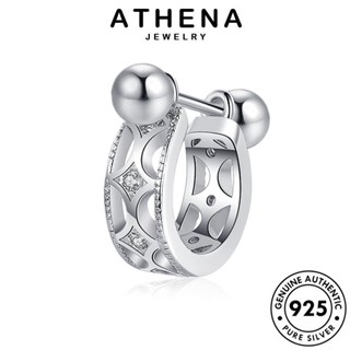 ATHENA JEWELRY ไดมอนด์ เกาหลี ตุ้มหู ต้นฉบับ เครื่องประดับ รัก ห่วง Silver 925 แท้ โกลด์ เครื่องประดับ มอยส์ซาไนท์ แฟชั่น ต่างหู หนีบ ผู้หญิง เงิน E1713