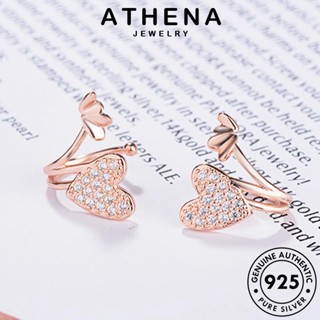 ATHENA JEWELRY เครื่องประดับ ตุ้มหู หนีบ ต้นฉบับ มอยส์ซาไนท์ โกลด์ ห่วง เงิน แฟชั่น ผู้หญิง เกาหลี Silver ต่างหู 925 เครื่องประดับ ไดมอนด์ แท้ E1718