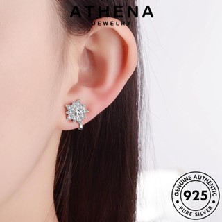 ATHENA JEWELRY โกลด์ เกาหลี ตุ้มหู ต้นฉบับ 925 ห่วง ต่างหู เงิน แฟชั่น Silver เครื่องประดับ เครื่องประดับ ดอกไม้ แท้ หนีบ ผู้หญิง ไดมอนด์ มอยส์ซาไนท์ E1719