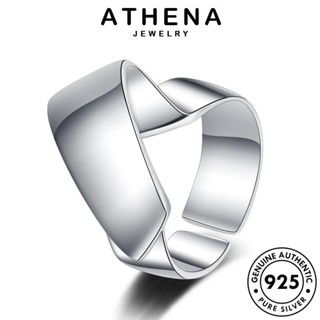 ATHENA JEWELRY เกาหลี ต้นฉบับ รูปตัว เครื่องประดับ แท้ เงิน แฟชั่น ผู้หญิง C เครื่องประดับ เรขาคณิต 925 แหวน Silver ทอง R12