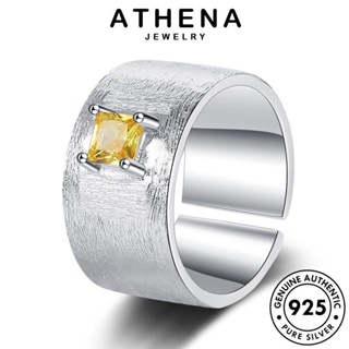 ATHENA JEWELRY แฟชั่น Silver เงิน เครื่องประดับ มีน้ำค้างแข็ง ผู้หญิง 925 แท้ แหวน ต้นฉบับ เกาหลี ซิทริน เครื่องประดับ R22