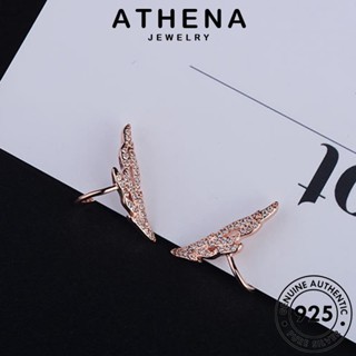 ATHENA JEWELRY ต้นฉบับ เครื่องประดับ เงิน 925 ผู้หญิง ต่างหู เกาหลี ห่วง โกลด์ เครื่องประดับ Silver ไดมอนด์ หนีบ มอยส์ซาไนท์ แฟชั่น ปีก ตุ้มหู แท้ E1727