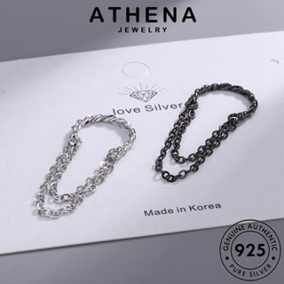 ATHENA JEWELRY ต้นฉบับ เกาหลี รูปทรงตัวซี ผู้หญิง ต่างหู แท้ ห่วง ตุ้มหู เครื่องประดับ เครื่องประดับ แฟชั่น ทอง หนีบ 925 Silver เงิน E1730