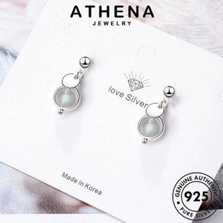 ATHENA JEWELRY ต้นฉบับ เงิน หนีบ แฟชั่น เกาหลี เครื่องประดับ Silver คริสตัลเพชรสีชมพู ผู้หญิง ห่วง แท้ ตุ้มหู เวเฟอร์ขนาดเล็ก 925 ต่างหู เครื่องประดับ E1762
