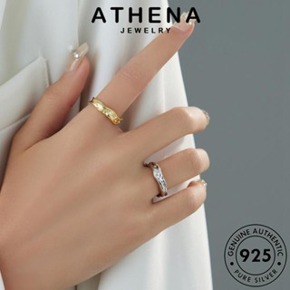 ATHENA JEWELRY แฟชั่น เครื่องประดับ เงิน 925 เกาหลี Silver ทอง ลาวาที่ผิดปกติ ผู้หญิง ต้นฉบับ แท้ แหวน เครื่องประดับ R36