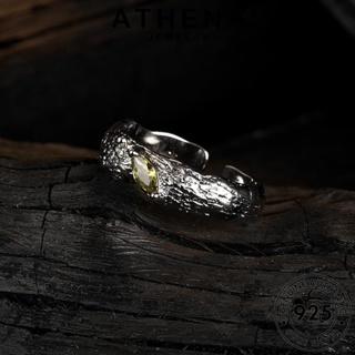 ATHENA JEWELRY แฟชั่น เครื่องประดับ เกาหลี Silver ผู้หญิง เครื่องประดับ เงิน ซิทริน 925 แหวน ลาวาบุคลิกภาพ แท้ ต้นฉบับ R39