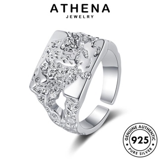 ATHENA JEWELRY 925 เกาหลี แท้ ลาวาที่ผิดปกติ Silver แฟชั่น เครื่องประดับ แหวน ต้นฉบับ เครื่องประดับ เงิน ผู้หญิง R43