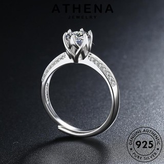 ATHENA JEWELRY 925 แฟชั่น เครื่องประดับ มอยส์ซาไนท์ไดมอนด์ แหวน แท้ Silver หวาน ผู้หญิง เงิน เกาหลี เครื่องประดับ ต้นฉบับ R81