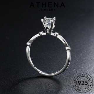 ATHENA JEWELRY เครื่องประดับ ต้นฉบับ มอยส์ซาไนท์ไดมอนด์ ผู้หญิง เครื่องประดับ เกาหลี สด 925 แฟชั่น Silver แหวน แท้ เงิน R87