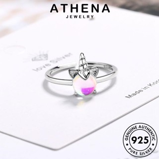 ATHENA JEWELRY แหวน ผู้หญิง แฟชั่น แท้ ยูนิคอร์นมินิมอล ต้นฉบับ เงิน เกาหลี มูนสโตน เครื่องประดับ Silver 925 เครื่องประดับ R115