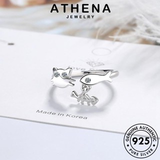 ATHENA JEWELRY เครื่องประดับ Silver ต้นฉบับ ผู้หญิง 925 แท้ เงิน ปลาที่สร้างสรรค์ แฟชั่น แหวน เกาหลี มอยส์ซาไนท์ไดมอนด์ เครื่องประดับ R159