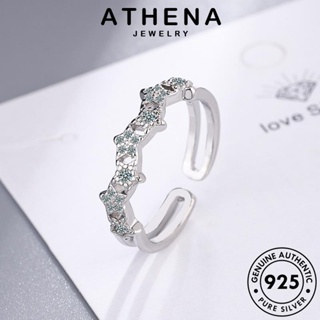 ATHENA JEWELRY Silver ต้นฉบับ ผู้หญิง แฟชั่น แท้ เกาหลี เครื่องประดับ เงิน อารมณ์ แหวน เครื่องประดับ 925 มอยส์ซาไนท์ไดมอนด์ R183