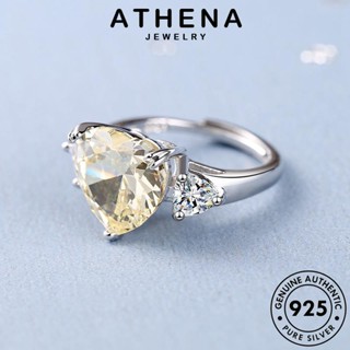 ATHENA JEWELRY เครื่องประดับ แฟชั่น เกาหลี ซิทริน Silver แหวน แฟชั่น เงิน แท้ ต้นฉบับ ผู้หญิง เครื่องประดับ 925 R218